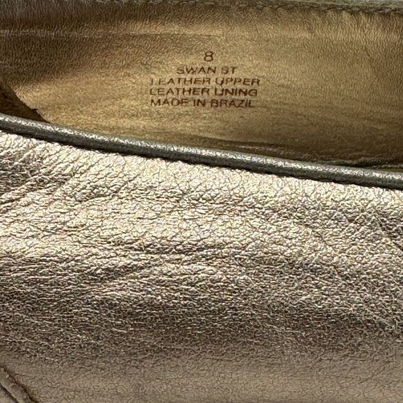 Marc Joseph NY Rose Gold Leather Loafers Flats Swan Street Metallic Size 8 - Picture 14 of 14